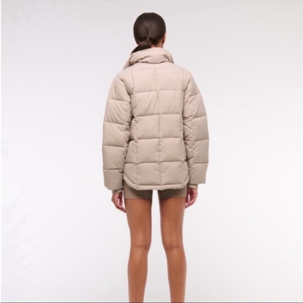 Abercrombie & Fitch Beige Puffer Jacket - Picture 7 of 7